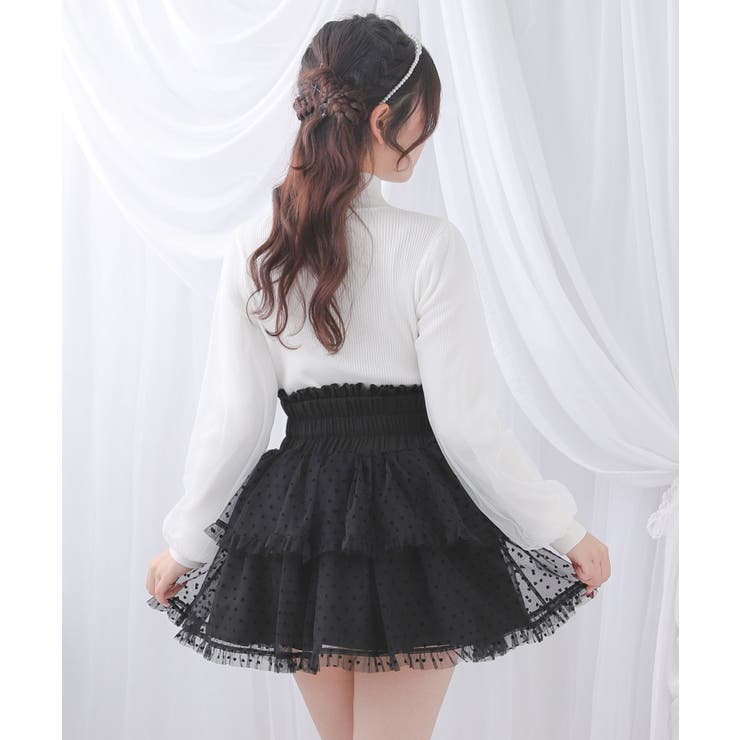 ハートドットチュールティアードスカート 量産型 地雷系 | DearMyLove | 詳細画像4 