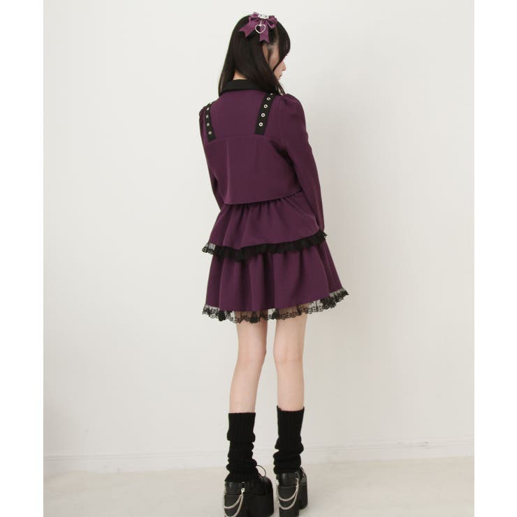 角襟十字架スタッズベルトティアードワンピース 量産型 地雷系 夢展望 | DearMyLove | 詳細画像7