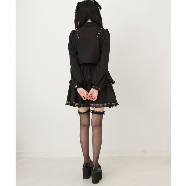 角襟十字架スタッズベルトティアードワンピース 量産型 地雷系 夢展望 | DearMyLove | 詳細画像18