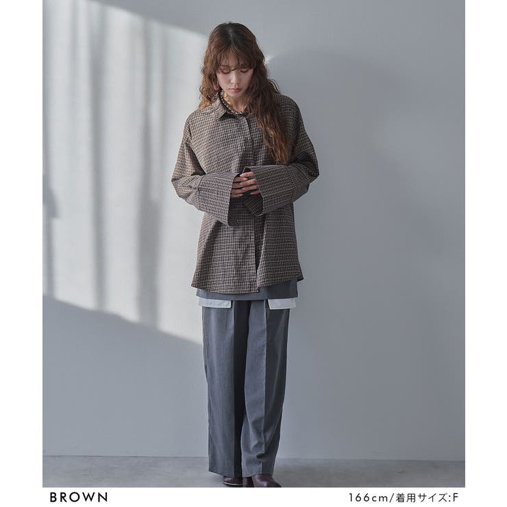 ビックカフスチェックシャツ 韓国 夢展望 | 夢展望 | 詳細画像2 