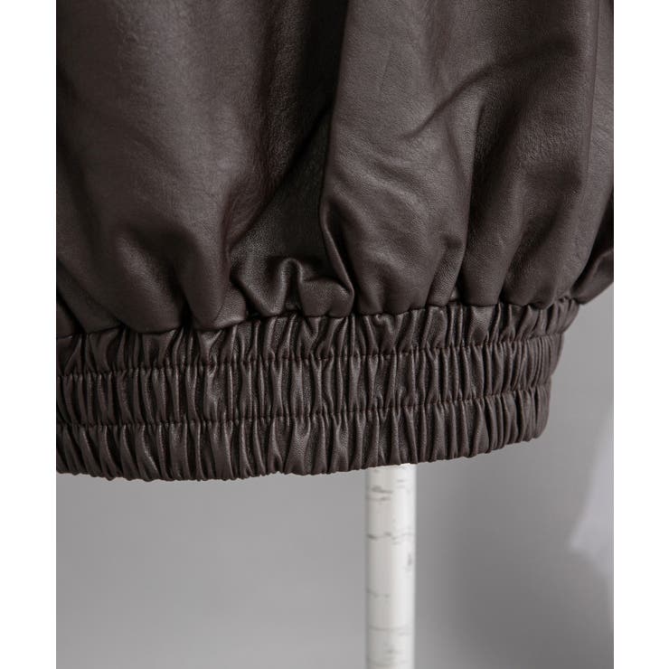 裾ドロストオーバーサイズ合皮ブルゾン【ジャケット】【コート】 韓国 夢展望 | 夢展望 | 詳細画像20 