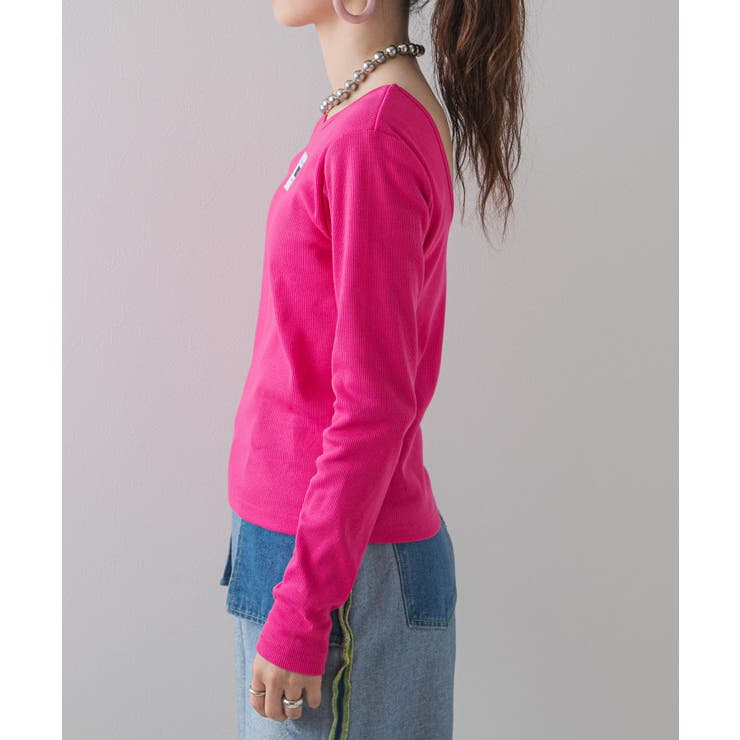 背あきカップ付きカラーロンT 韓国 夢展望 | 夢展望 | 詳細画像29 