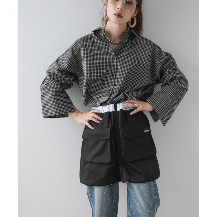 配色カラーバルーンミニジャージスカート 韓国 夢展望 | 夢展望 | 詳細画像23 