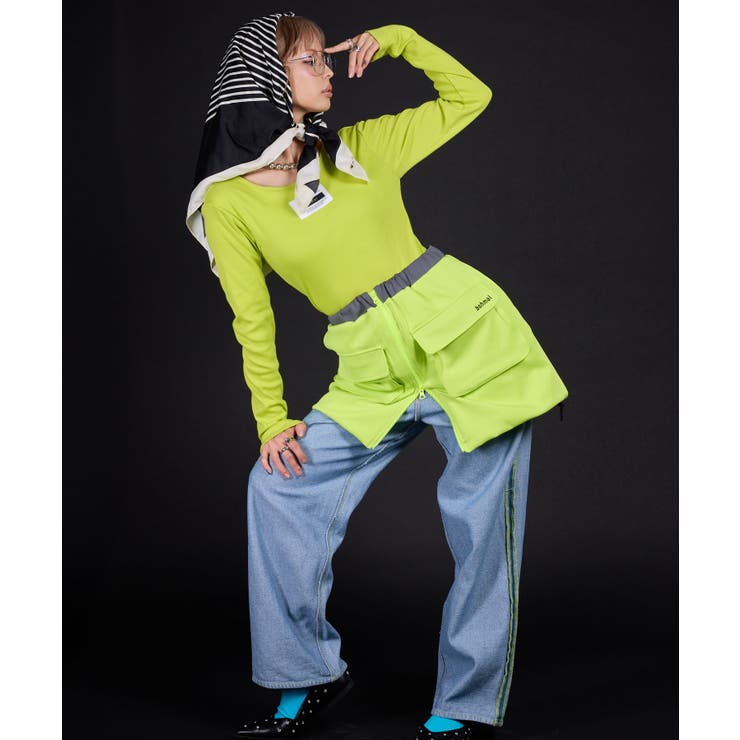 【最上もが着用】配色カラーバルーンミニジャージスカート 韓国 夢展望 | 夢展望 | 詳細画像3 