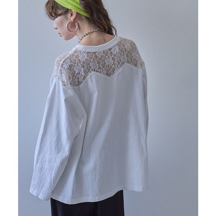 レースドッキングオーバーサイズロンT 韓国 夢展望 | 夢展望 | 詳細画像5 