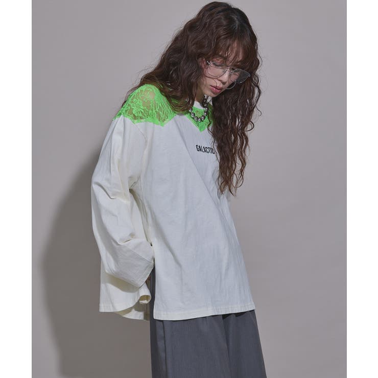 レースドッキングオーバーサイズロンT 韓国 夢展望 | 夢展望 | 詳細画像9 