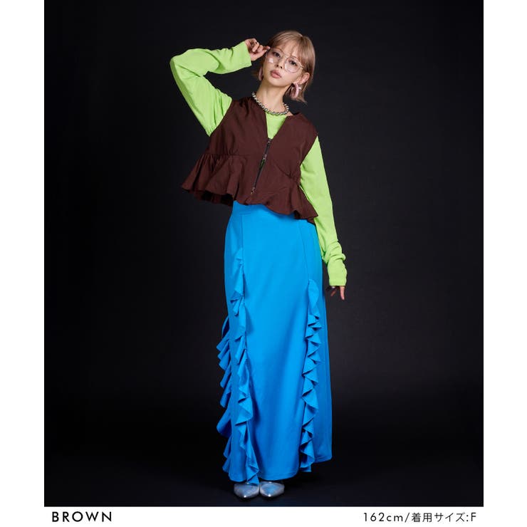 【最上もが着用】ビスチェデザインバルーンベストトップス 韓国 夢展望 | 夢展望 | 詳細画像8 