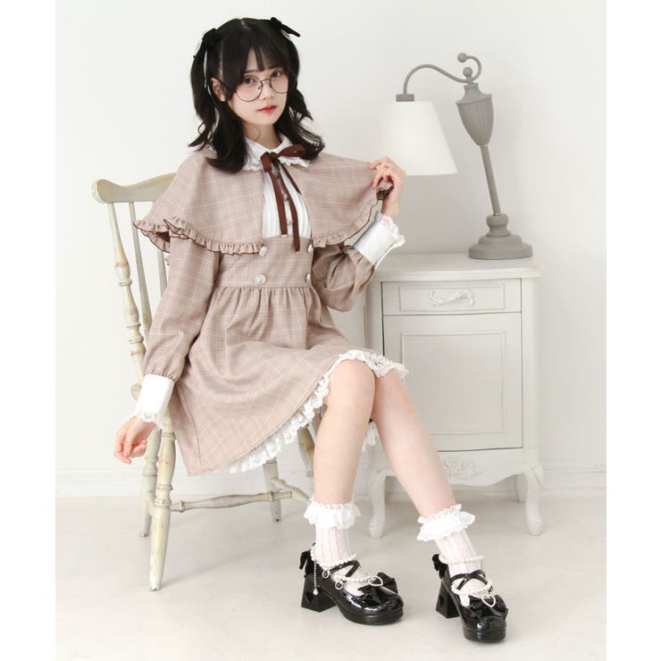 2wayケープお嬢様ワンピース 量産型 地雷系 夢展望[品番：YU000047673