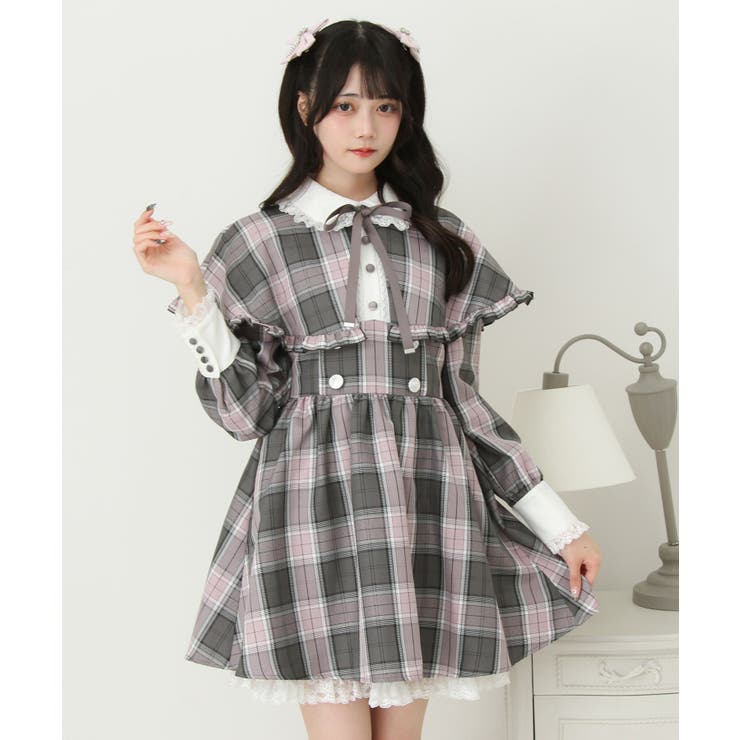 2wayケープお嬢様ワンピース 量産型 地雷系 夢展望 | DearMyLove | 詳細画像14 