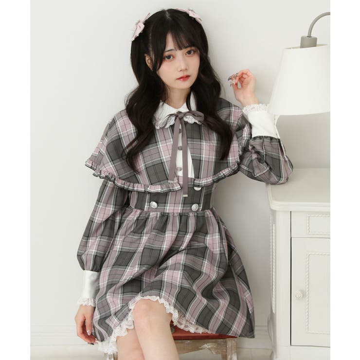 2wayケープお嬢様ワンピース 量産型 地雷系 夢展望 | DearMyLove | 詳細画像17 