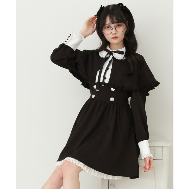 2wayケープお嬢様ワンピース 量産型 地雷系 夢展望 | DearMyLove | 詳細画像24 