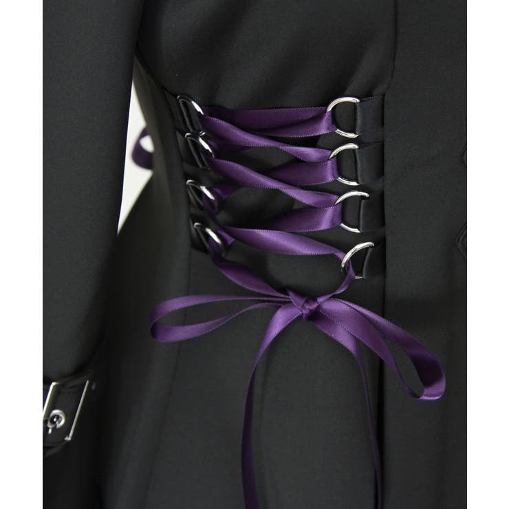 十字架アームバンドサイドレースアップフリルファスナーワンピース 量産型 地雷系 | DearMyLove | 詳細画像18 