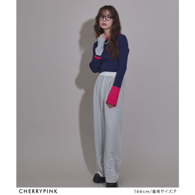 【26aw】フレア袖配色プルオーバーニット 韓国 夢展望 | 夢展望 | 詳細画像15 