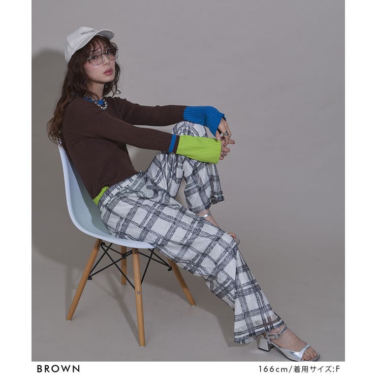 【26aw】フレア袖配色プルオーバーニット 韓国 夢展望 | 夢展望 | 詳細画像20 