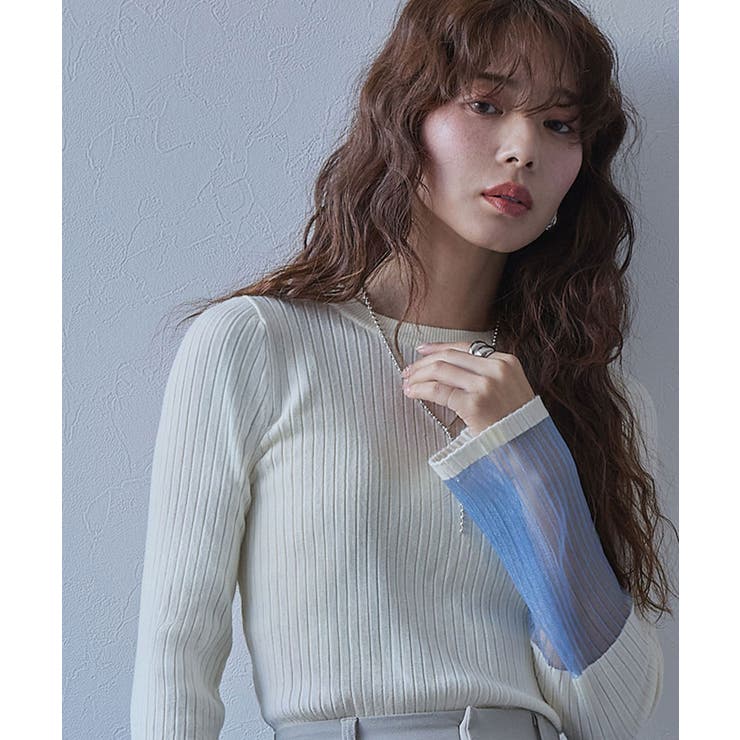 【26aw】フレア袖配色プルオーバーニット 韓国 夢展望 | 夢展望 | 詳細画像32 