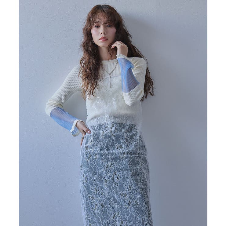 【26aw】フレア袖配色プルオーバーニット 韓国 夢展望 | 夢展望 | 詳細画像34 