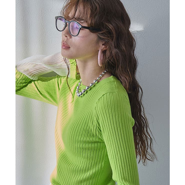 【26aw】フレア袖配色プルオーバーニット 韓国 夢展望 | 夢展望 | 詳細画像36 