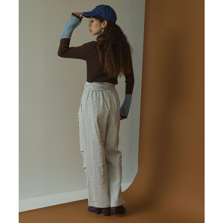 【26aw】フレア袖配色プルオーバーニット 韓国 夢展望 | 夢展望 | 詳細画像32 