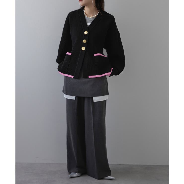 ダンボールニットバイカラーカーディガン 韓国 夢展望 | 夢展望 | 詳細画像20 