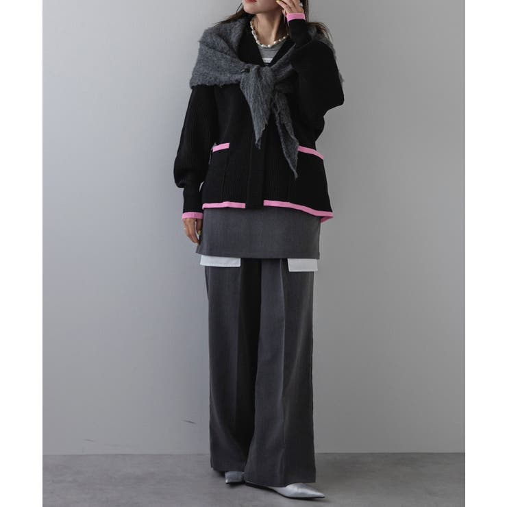 ダンボールニットバイカラーカーディガン 韓国 夢展望 | 夢展望 | 詳細画像24 