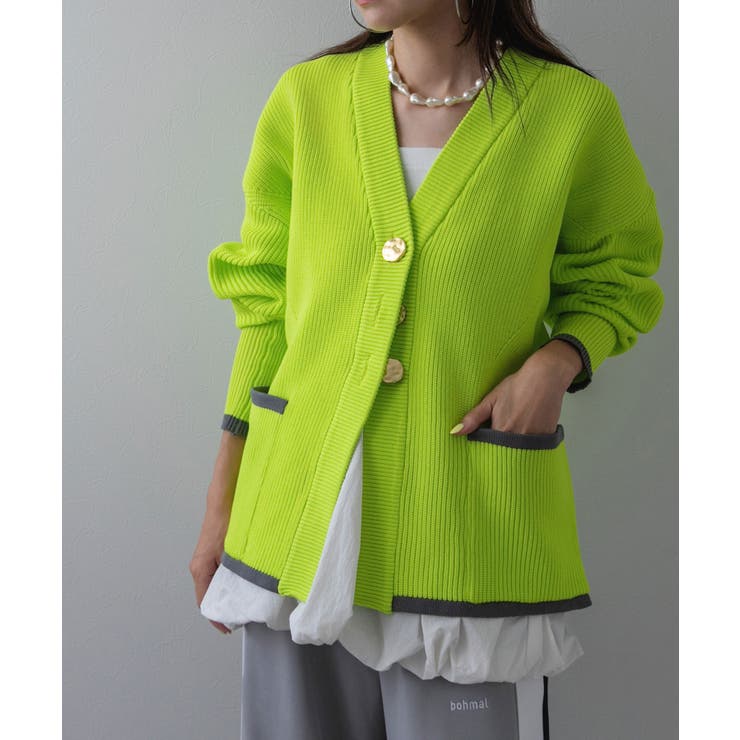 ダンボールニットバイカラーカーディガン 韓国 夢展望 | 夢展望 | 詳細画像30 