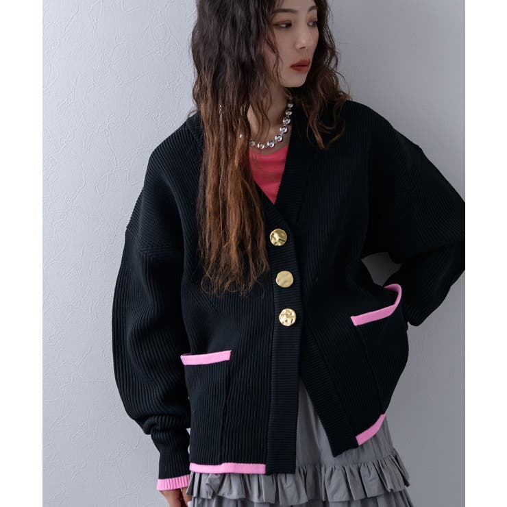 ダンボールニットバイカラーカーディガン 韓国 夢展望 | 夢展望 | 詳細画像38 