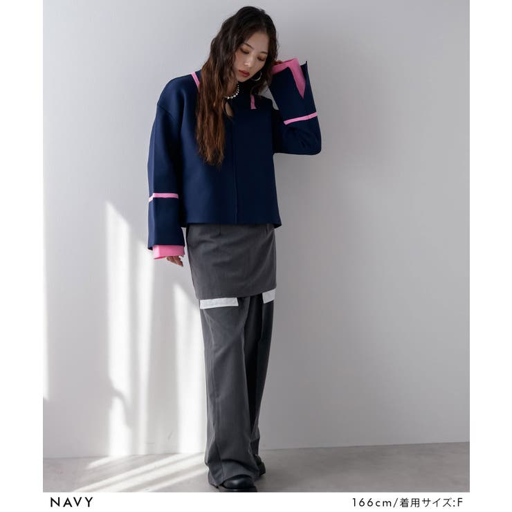 ダンボールヘンリーネックプルオーバーニット 韓国 夢展望 | 夢展望 | 詳細画像2 