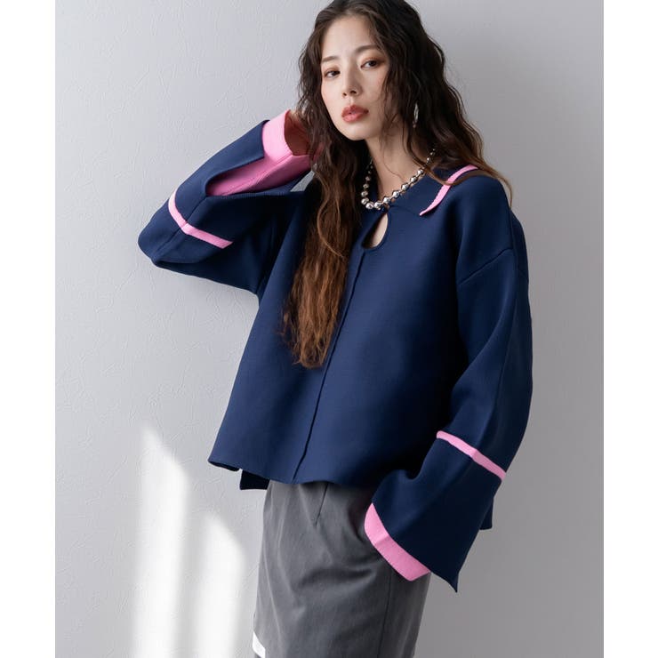 ダンボールヘンリーネックプルオーバーニット 韓国 夢展望 | 夢展望 | 詳細画像3 