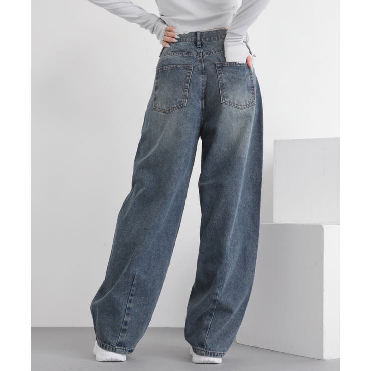 バレルレッグシンプデニムパンツ 量産型 地雷系 夢展望 | DearMyLove | 詳細画像6 