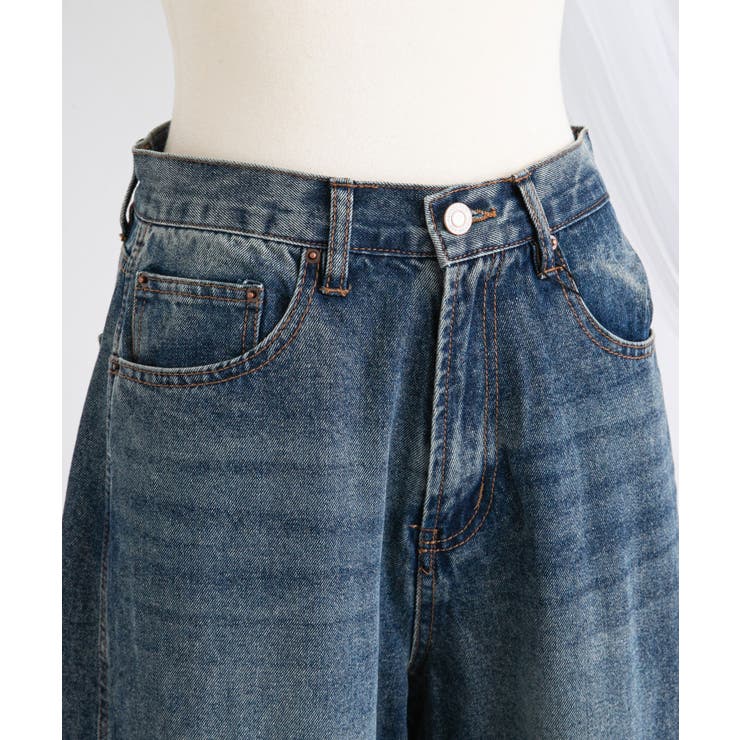 バレルレッグシンプデニムパンツ 量産型 地雷系 夢展望 | DearMyLove | 詳細画像22 