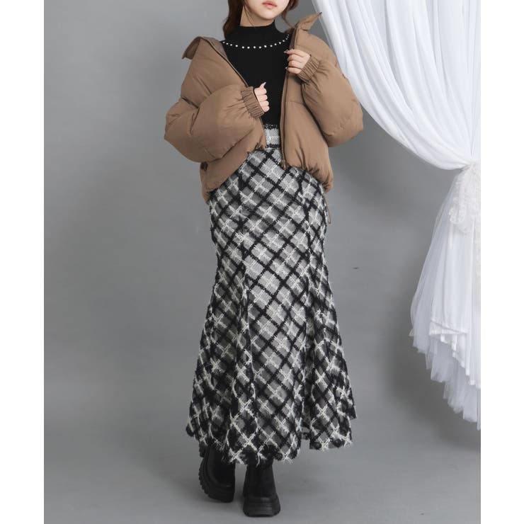 ラメツイードチェックマーメイドスカート【大きいサイズ有り】 量産型 地雷系 | DearMyLove | 詳細画像12 