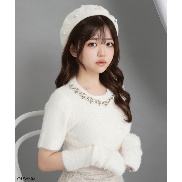 メニーパールベレー帽 量産型 地雷系 夢展望 | DearMyLove | 詳細画像2 