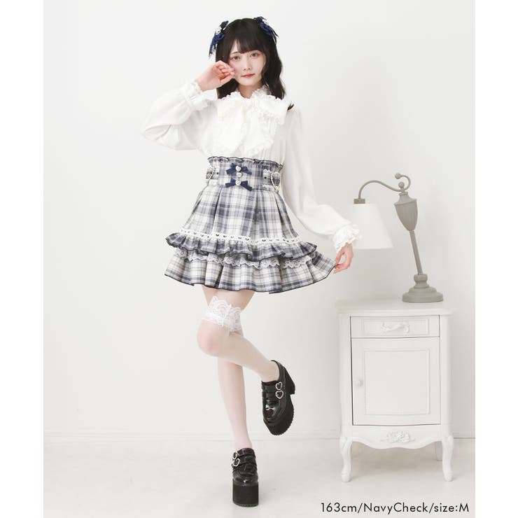 ハートバックルビジューフレアスカート 量産型 地雷系 夢展望 | DearMyLove | 詳細画像4 