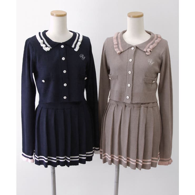 襟付きニットプリーツミニセットアップ【大きいサイズ有り】 量産型 地雷系 | DearMyLove | 詳細画像12 