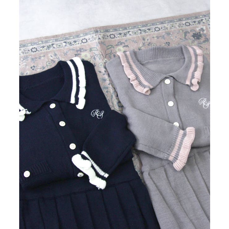 襟付きニットプリーツミニセットアップ 量産型 地雷系 | DearMyLove | 詳細画像3 