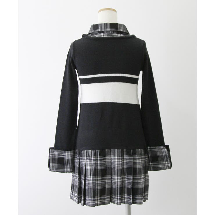 シャツドッキングプリーツニットワンピース 量産型 地雷系 | DearMyLove | 詳細画像5 