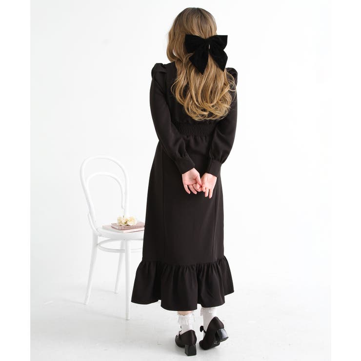 フリルリボンマーメイドワンピース【大きいサイズ有り】 量産型 地雷系 夢展望 | DearMyLove | 詳細画像14 