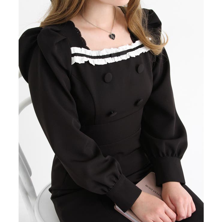 フリルリボンマーメイドワンピース【大きいサイズ有り】 量産型 地雷系 夢展望 | DearMyLove | 詳細画像17 