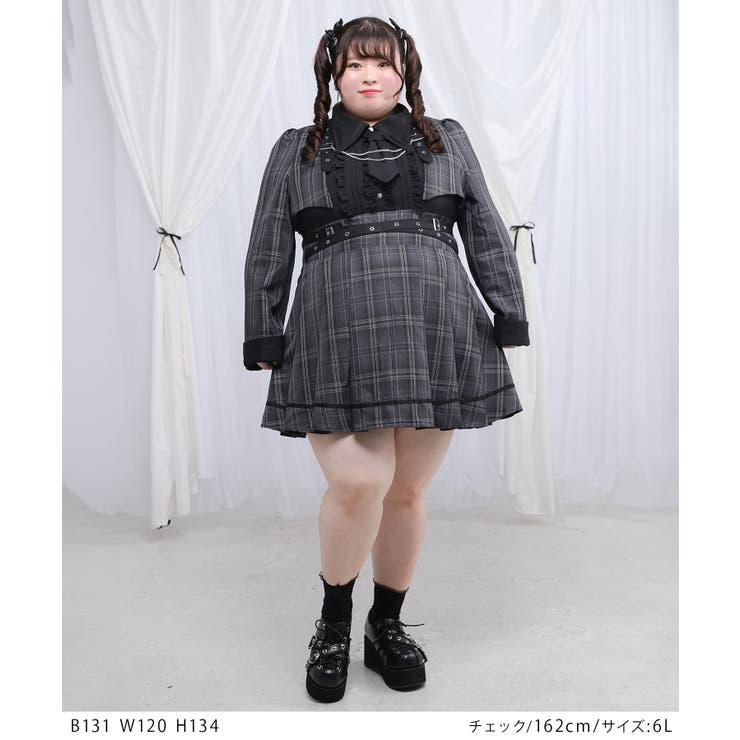 ジャケット風チェーンネクタイベルトプリーツワンピース 韓国 夢展望 | 夢展望 | 詳細画像7 