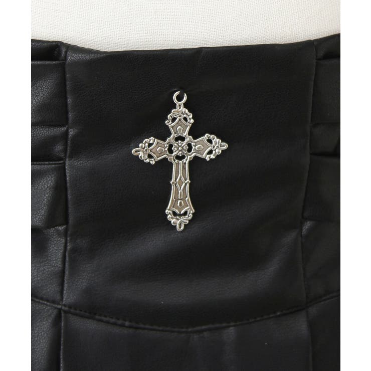 十字架レザーベルトプリーツスカート 量産型 地雷系 夢展望 | DearMyLove | 詳細画像13 