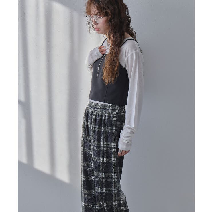 シアーチェック柄レースパンツ 韓国 夢展望 | 夢展望 | 詳細画像8 