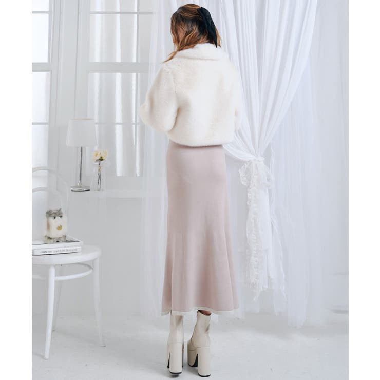 フェイクファーティペット付きショートコート【大きいサイズ有り】 量産型 地雷系 | DearMyLove | 詳細画像4 