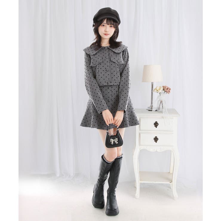 丸襟ドットセットアップ【大きいサイズ有り】 量産型 地雷系 夢展望 | DearMyLove | 詳細画像4 