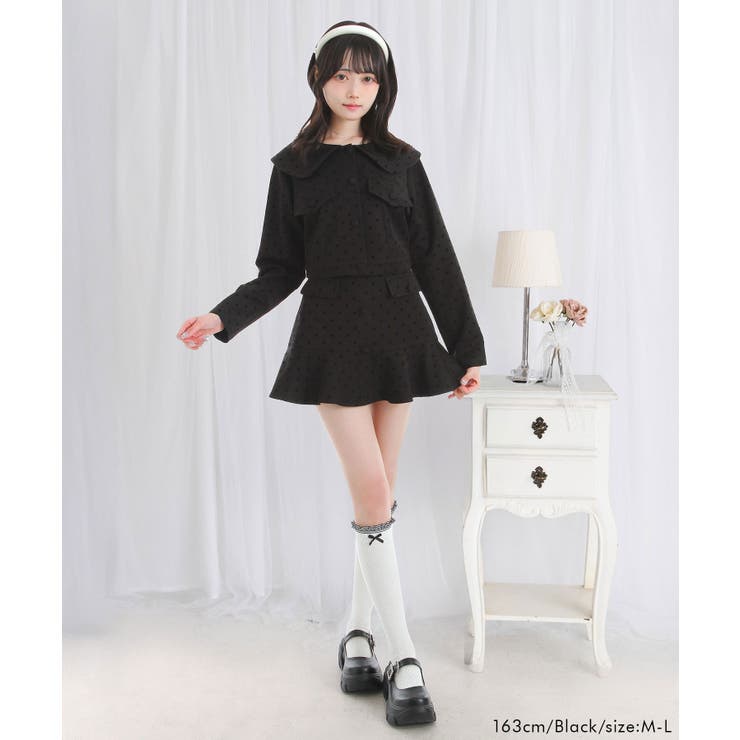 丸襟ドットセットアップ【大きいサイズ有り】 量産型 地雷系 夢展望 | DearMyLove | 詳細画像7 