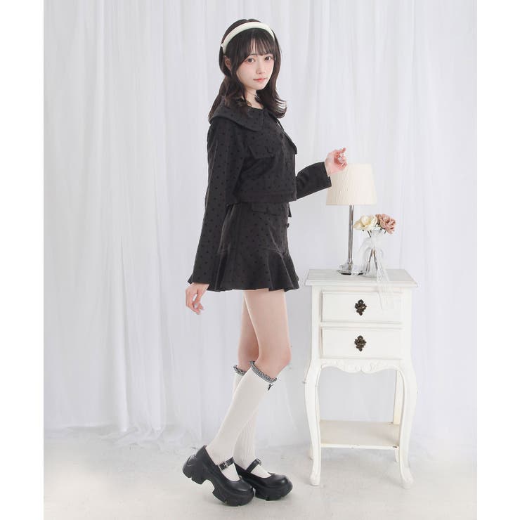 丸襟ドットセットアップ【大きいサイズ有り】 量産型 地雷系 夢展望 | DearMyLove | 詳細画像9 