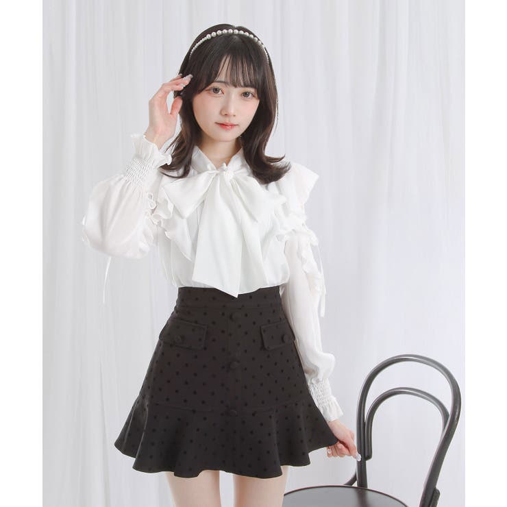 丸襟ドットセットアップ【大きいサイズ有り】 量産型 地雷系 夢展望 | DearMyLove | 詳細画像10 