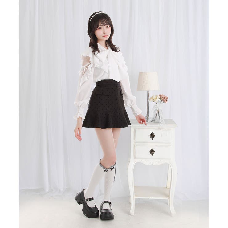 丸襟ドットセットアップ【大きいサイズ有り】 量産型 地雷系 夢展望 | DearMyLove | 詳細画像11 