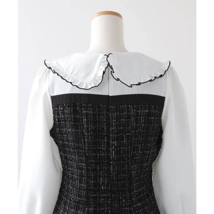 丸襟ブラウスドッキングツイードワンピース【大きいサイズ有り】 量産型 地雷系 | DearMyLove | 詳細画像13 