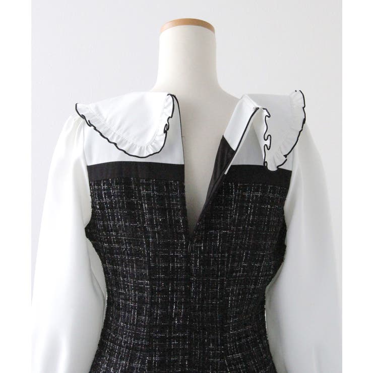 丸襟ブラウスドッキングツイードワンピース【大きいサイズ有り】 量産型 地雷系 | DearMyLove | 詳細画像14 