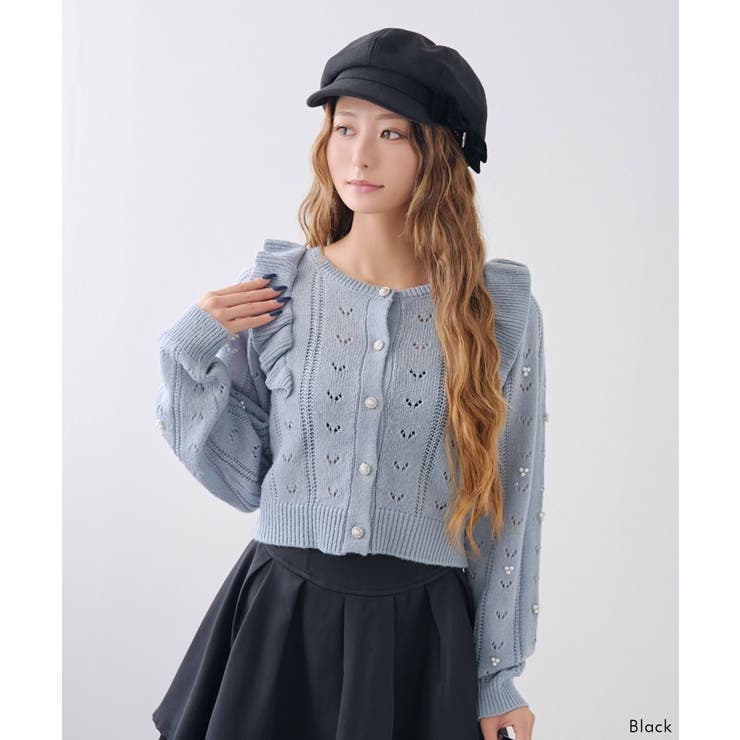 オリジナルハートチャーム付きリボンキャスケット 量産型 地雷系 夢展望 | DearMyLove | 詳細画像2 